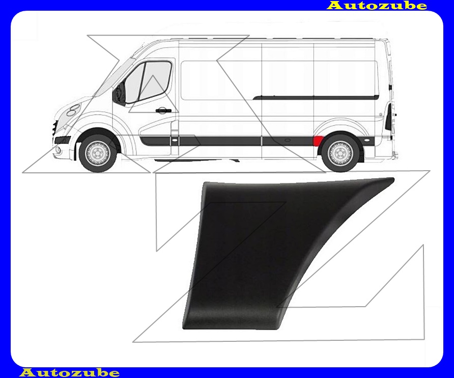 Hátsó sárvédő díszléc kerékív előtti bal Hátsó sárvédő díszléc kerékív előtti bal