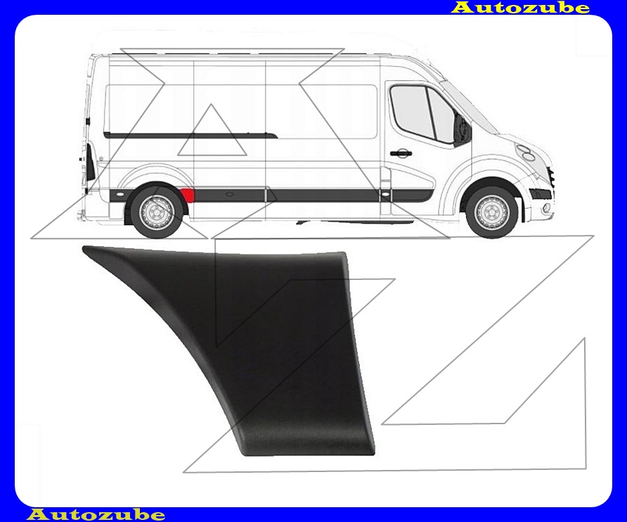 Hátsó sárvédő díszléc kerékív előtti jobb Hátsó sárvédő díszléc kerékív előtti jobb