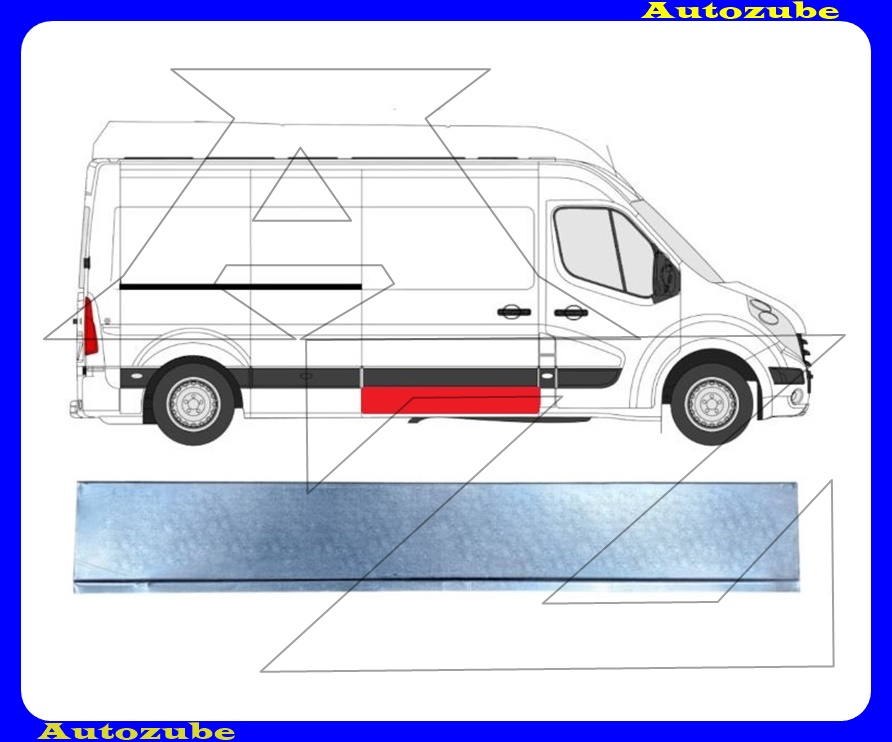 Tolóajtó alsó rész jobb 