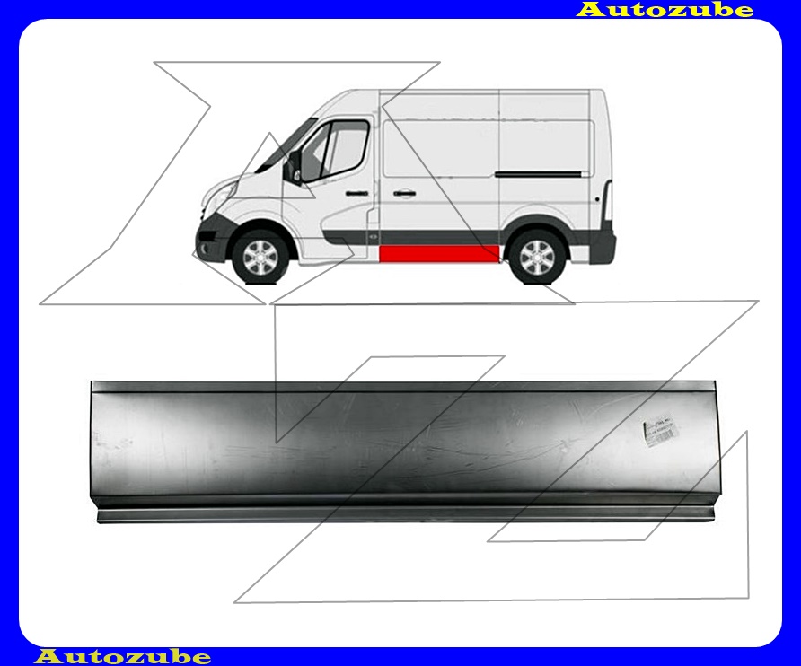 Oldalfal alsó rész bal 23x125cm Oldalfal alsó rész bal 23x125cm