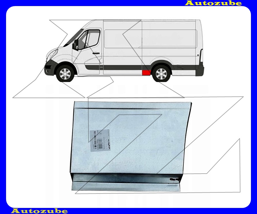 Hátsó sárvédő első rész bal 39cm Hátsó sárvédő első rész bal 39cm