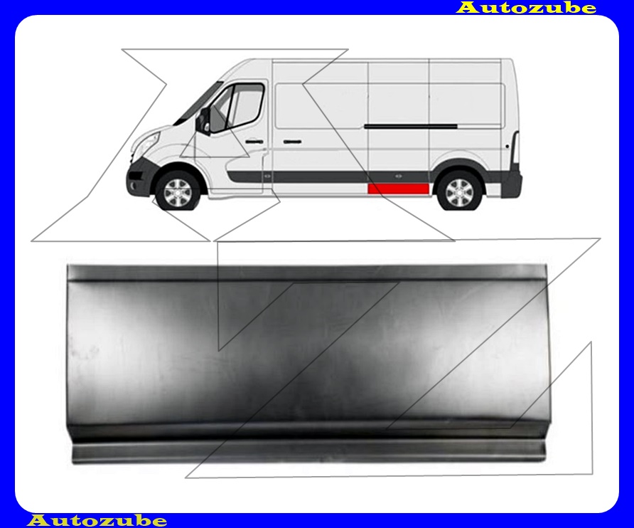 Oldalfal alsó rész bal 30x93cm Oldalfal alsó rész bal 30x93cm