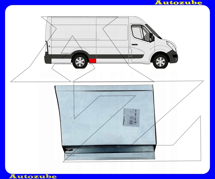 Hátsó sárvédő első rész jobb 39cm Hátsó sárvédő első rész jobb 39cm