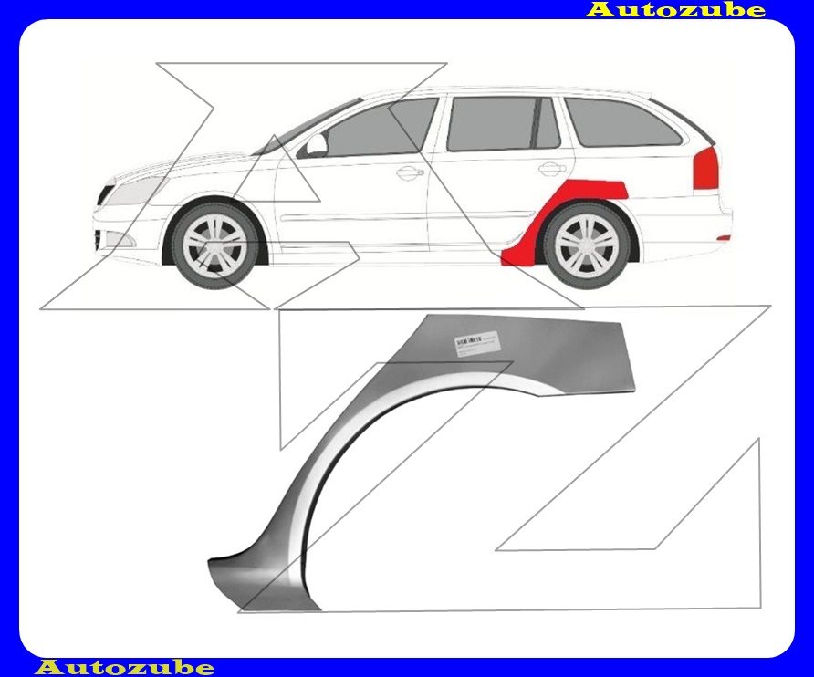 Hátsó sárvédő javítóív bal 