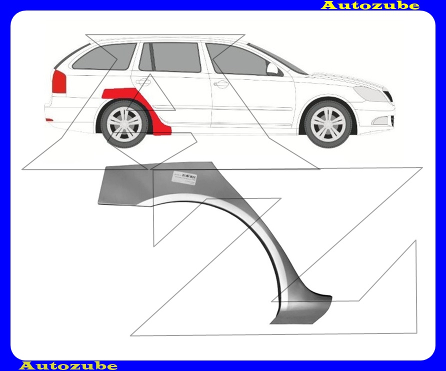 Hátsó sárvédő javítóív jobb 