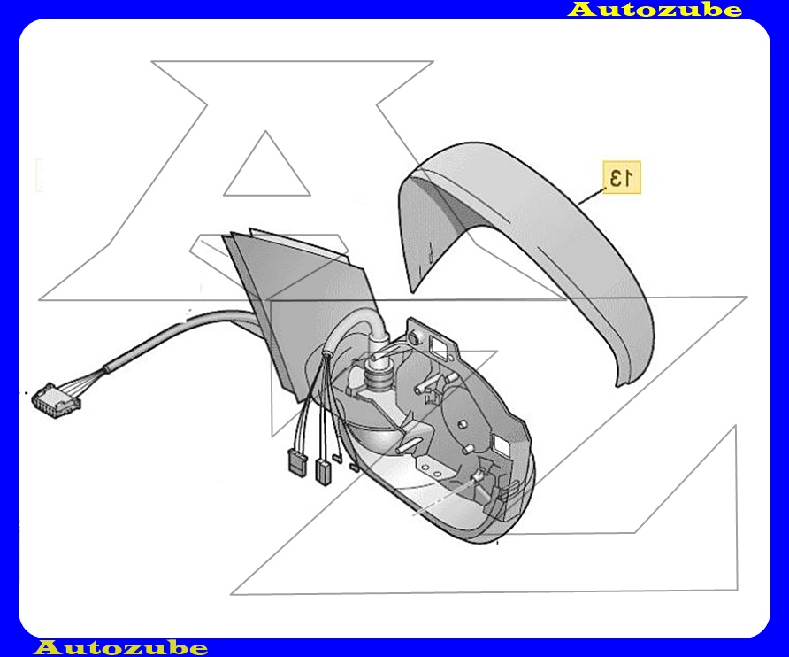 Visszapillantó tükörborítás jobb, alapozott Visszapillantó tükörborítás jobb, alapozott