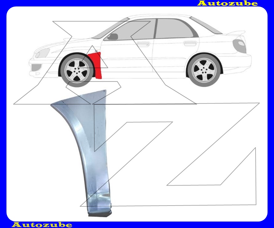 Első sárvédő hátsó alsó rész bal  (javítólemez) {POTRYKUS}