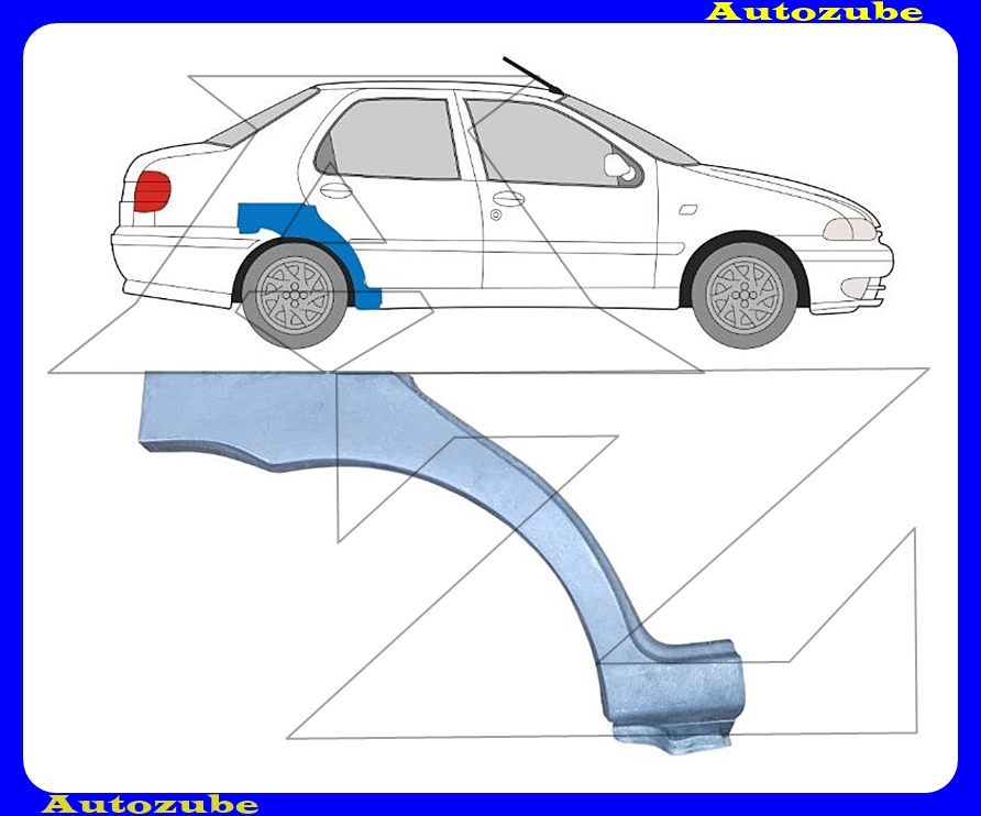 Hátsó sárvédő javítóív jobb Hátsó sárvédő javítóív jobb