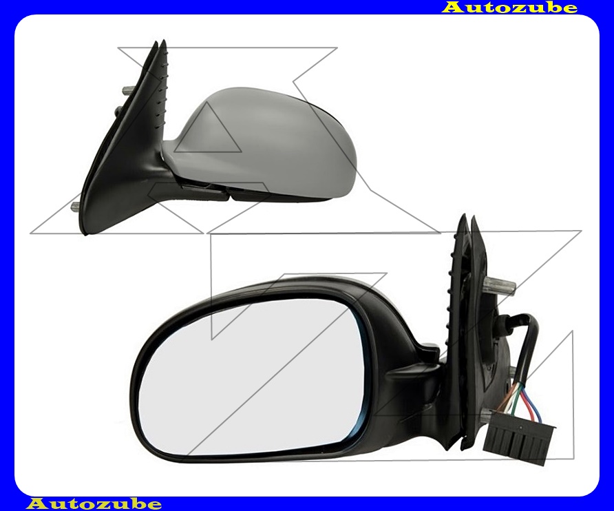 Visszapillantó tükör bal, elektromos, fűthető-aszférikus tükörlappal, fényezhető borítással Visszapillantó tükör bal, elektromos, fűthető-aszférikus tükörlappal, fényezhető borítással