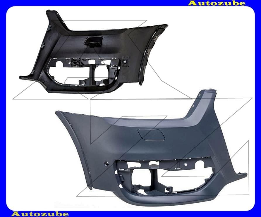 Első lökhárító jobb, fényszórómosós és szenzoros, alapozott Első lökhárító jobb, fényszórómosós és szenzoros, alapozott