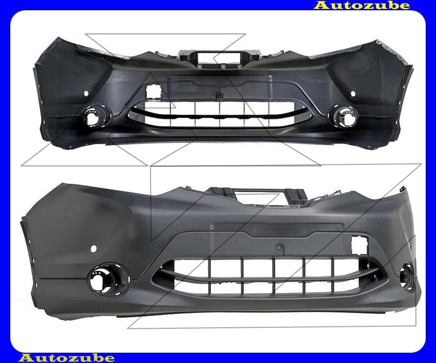 Első lökhárító alapozott, szenzoros Első lökhárító alapozott, szenzoros