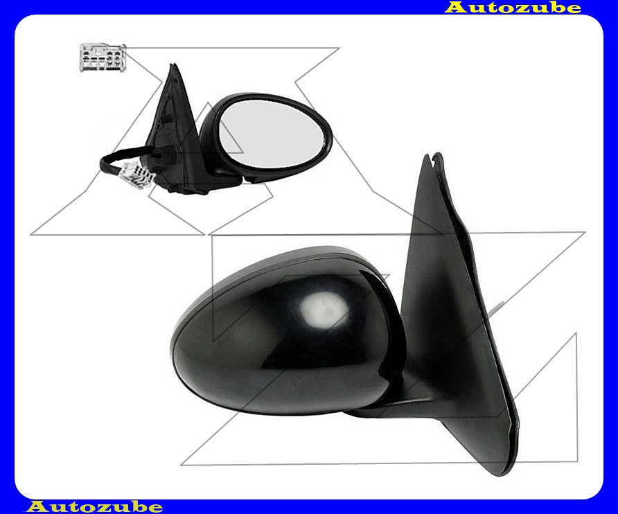 Visszapillantó tükör jobb, manuális, domború tükörlappal, fényezhető borítással Visszapillantó tükör jobb, manuális, domború tükörlappal, fényezhető borítással