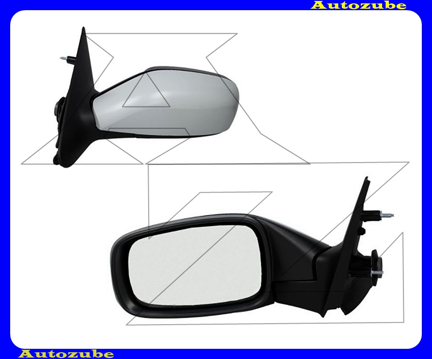 Visszapillantó tükör bal, elektromos, aszférikus-króm tükörlappal, fényezhető borítással Visszapillantó tükör bal, elektromos, aszférikus-króm tükörlappal, fényezhető borítással