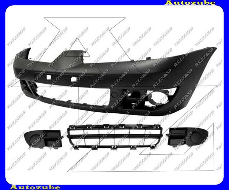 Első lökhárító fényezhető, rácsokkal Első lökhárító fényezhető, rácsokkal