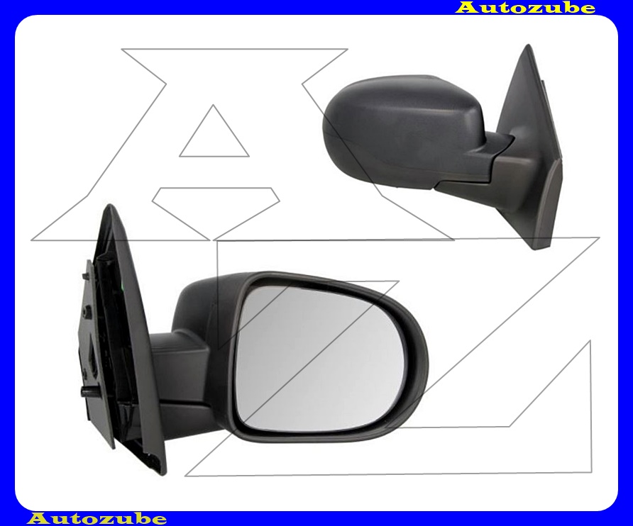 Visszapillantó tükör jobb, elektromos, fűthető-domború tükörlappal, hőmérős, fekete borítással Visszapillantó tükör jobb, elektromos, fűthető-domború tükörlappal, hőmérős, fekete borítással