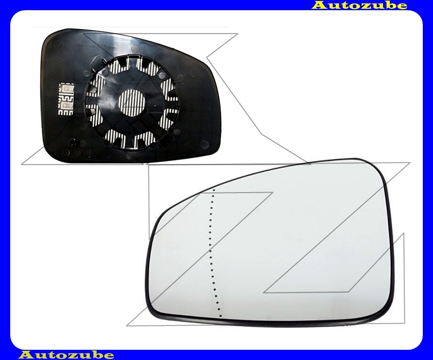 Visszapillantó tükörlap bal, fűthető-aszférikus (nem gyári felfogatású tartólappal) Visszapillantó tükörlap bal, fűthető-aszférikus (nem gyári felfogatású tartólappal)