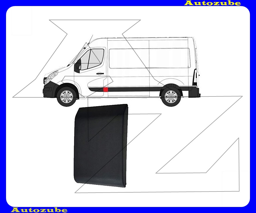 B-oszlop díszléc bal fekete B-oszlop díszléc bal fekete