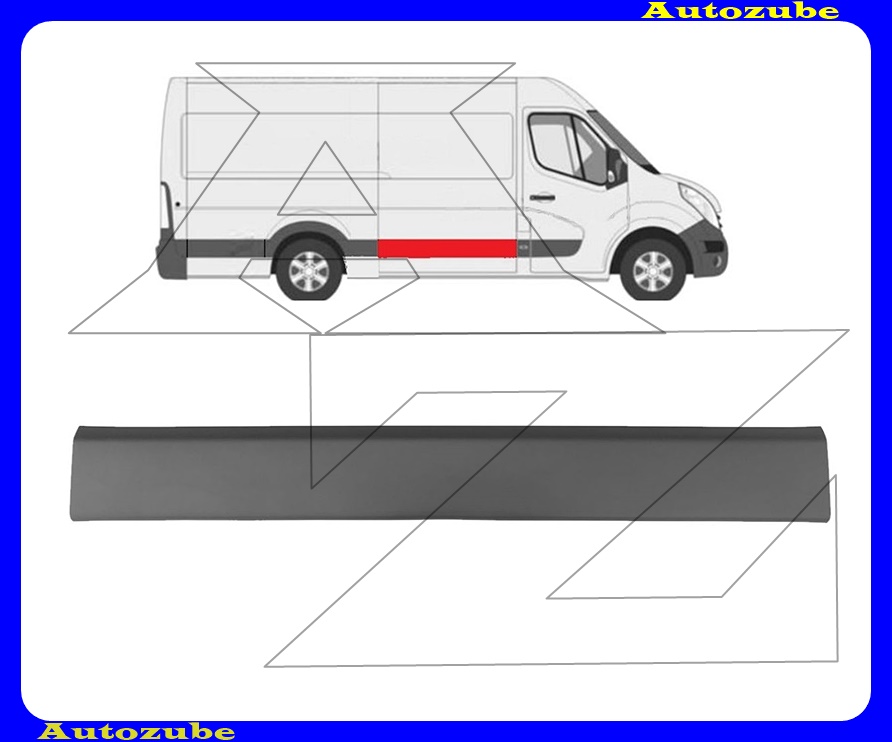 Tolóajtó díszléc jobb, fekete Tolóajtó díszléc jobb, fekete