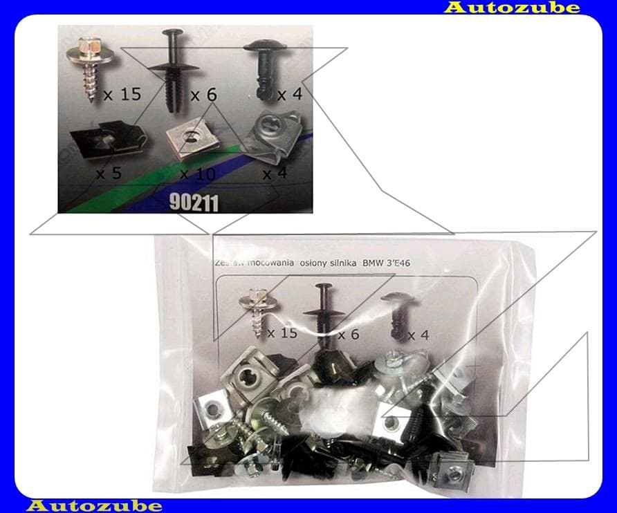 Alsó motorvédő burkolat rögzítő készlet (44db) {ROMIX} Alsó motorvédő burkolat rögzítő készlet (44db) {ROMIX}