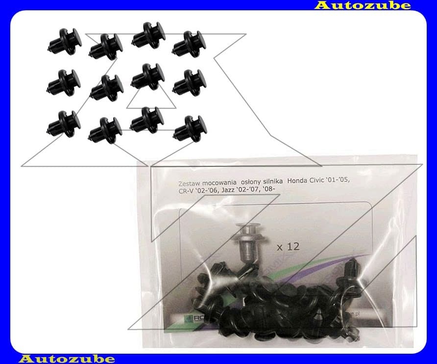 Alsó motorvédő burkolat rögzítő készlet (12db) {ROMIX} Alsó motorvédő burkolat rögzítő készlet (12db) {ROMIX}