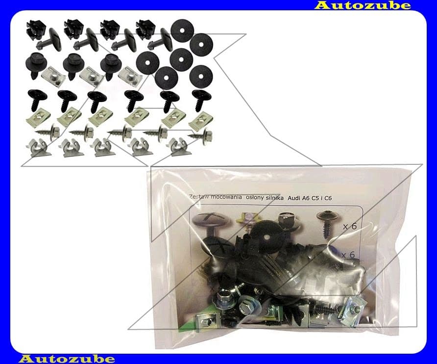 Alsó motorvédő burkolat rögzítő készlet (42db) {ROMIX} Alsó motorvédő burkolat rögzítő készlet (42db) {ROMIX}