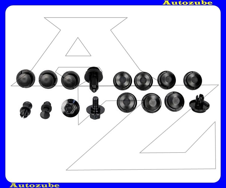 Alsó motorvédő burkolat rögzítő készlet (16db) {ROMIX} Alsó motorvédő burkolat rögzítő készlet (16db) {ROMIX}