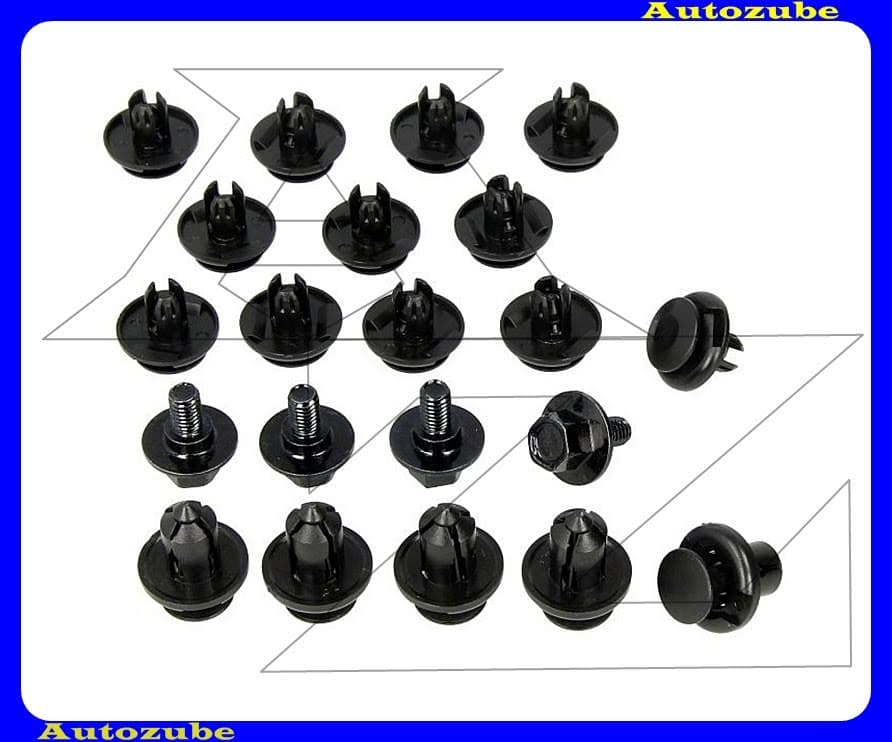 Alsó motorvédő burkolat rögzítő készlet (21db) {ROMIX} Alsó motorvédő burkolat rögzítő készlet (21db) {ROMIX}