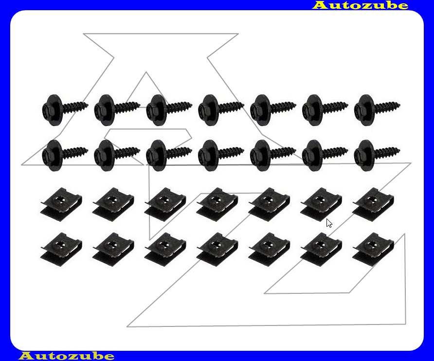 Alsó motorvédő burkolat rögzítő készlet (28db) {ROMIX} Alsó motorvédő burkolat rögzítő készlet (28db) {ROMIX}