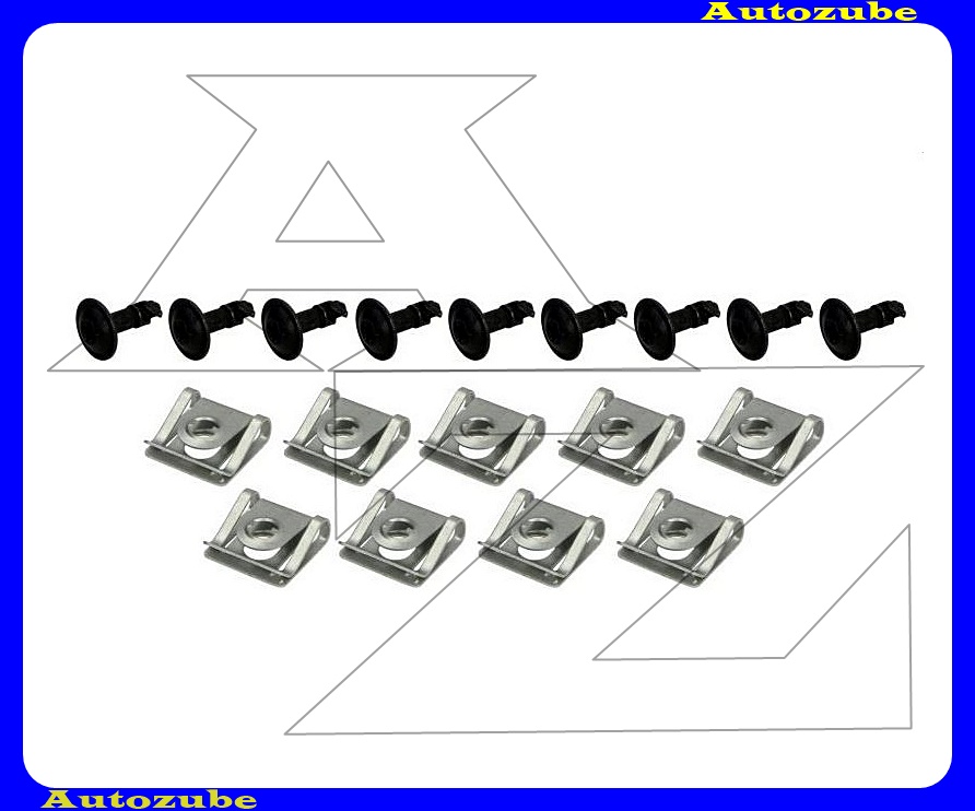 Alsó motorvédő burkolat rögzítő készlet (18db) {ROMIX} Alsó motorvédő burkolat rögzítő készlet (18db) {ROMIX}