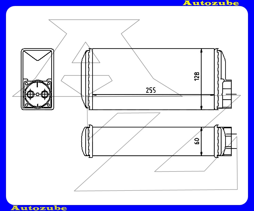 Fűtőradiátor 255x129x61 Fűtőradiátor 255x129x61