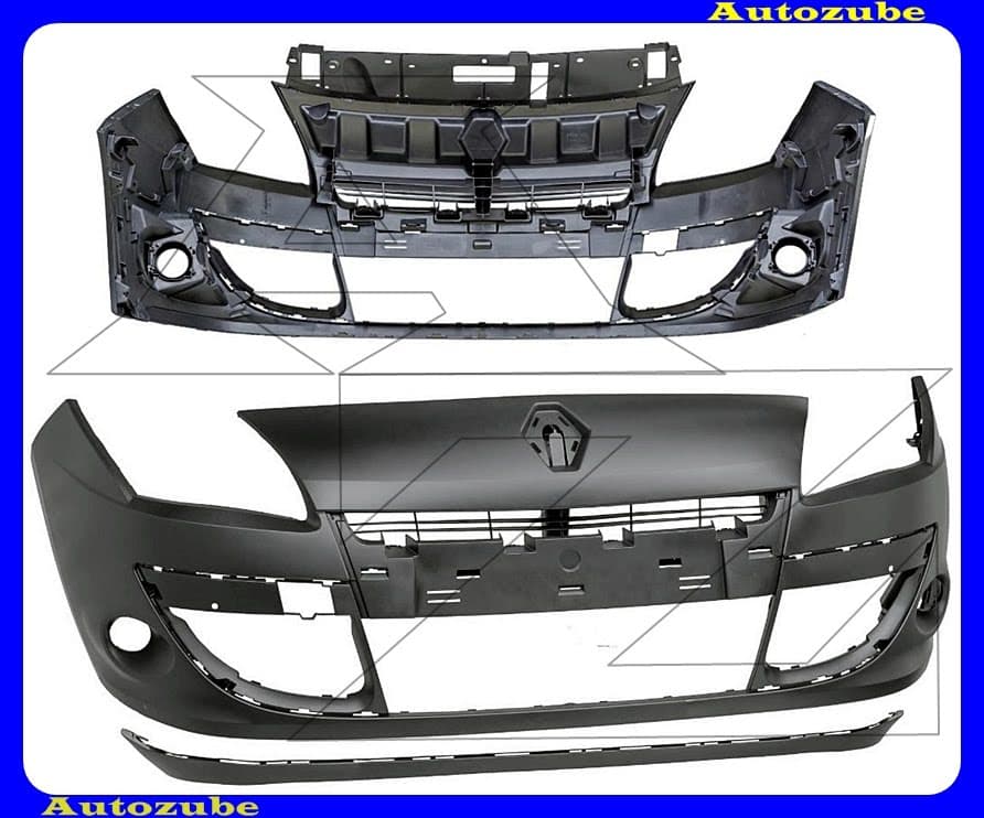 Első lökhárító alapozott (spoilerrel és műanyag merevítővel) Első lökhárító alapozott (spoilerrel és műanyag merevítővel)