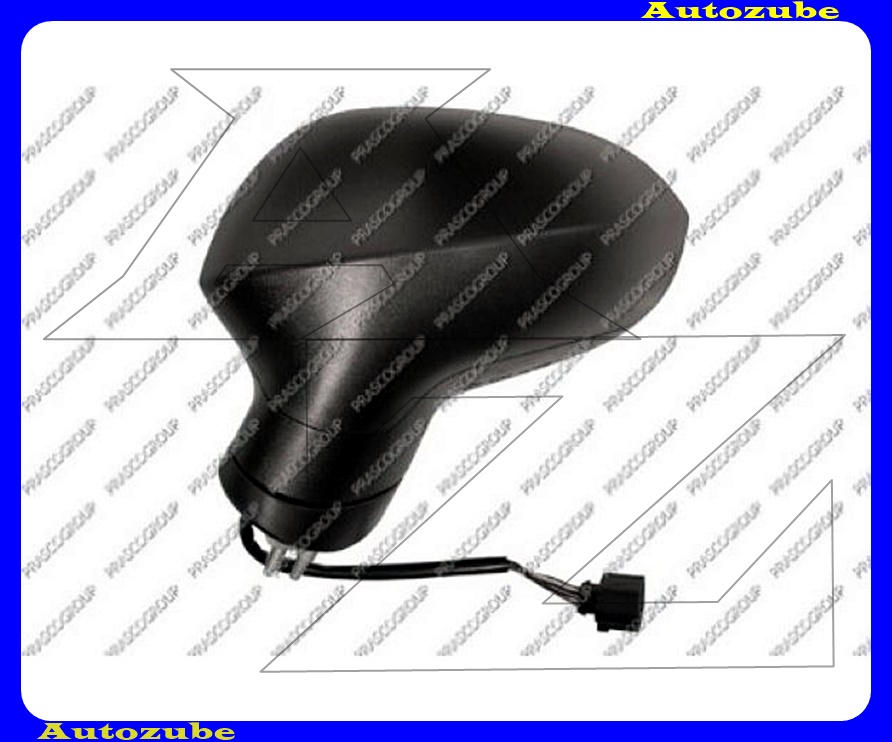 Visszapillantó tükör bal, elektromos, domború tükörlappal, fekete borítással Visszapillantó tükör bal, elektromos, domború tükörlappal, fekete borítással