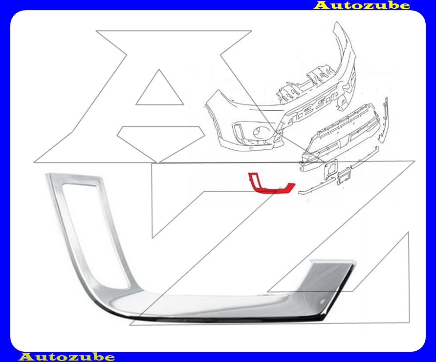 Első lökháritó krómdíszléc jobb alsó Első lökháritó krómdíszléc jobb alsó