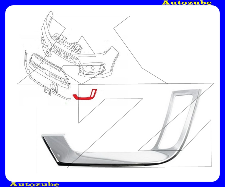 Első lökháritó krómdíszléc bal alsó Első lökháritó krómdíszléc bal alsó