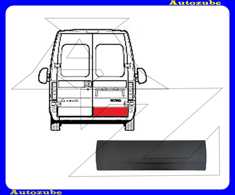 Ajtódíszléc jobb hátsó, szürke 