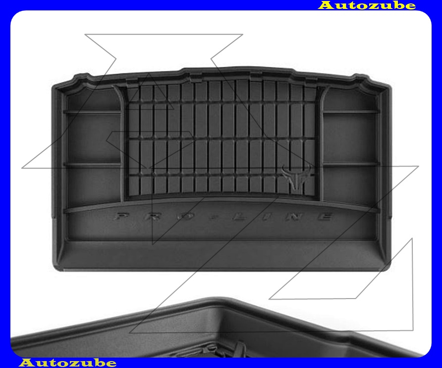 Csomagtértálca - méretpontos - 3mm vastagságú - 30-40mm magas peremmel - 100% kíválló mínőségű gumi 