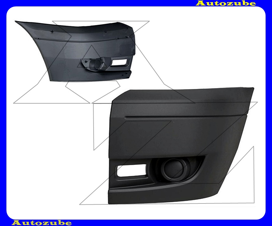 Első lökhárító bal, sötétszürke (nem ködlámpás) Első lökhárító bal, sötétszürke (nem ködlámpás)