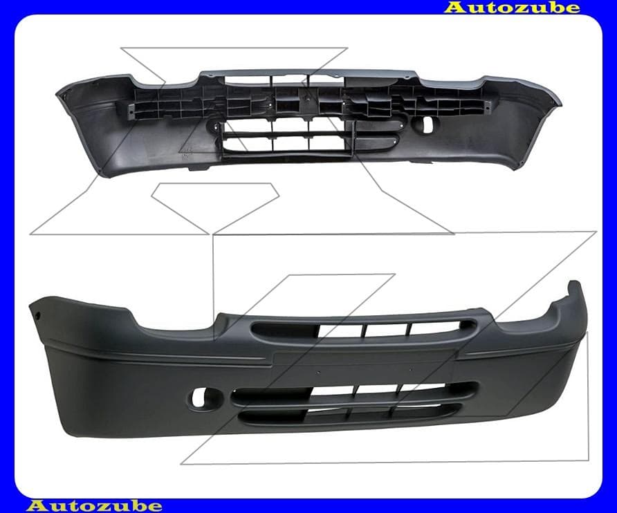 Első lökhárító fekete Első lökhárító fekete