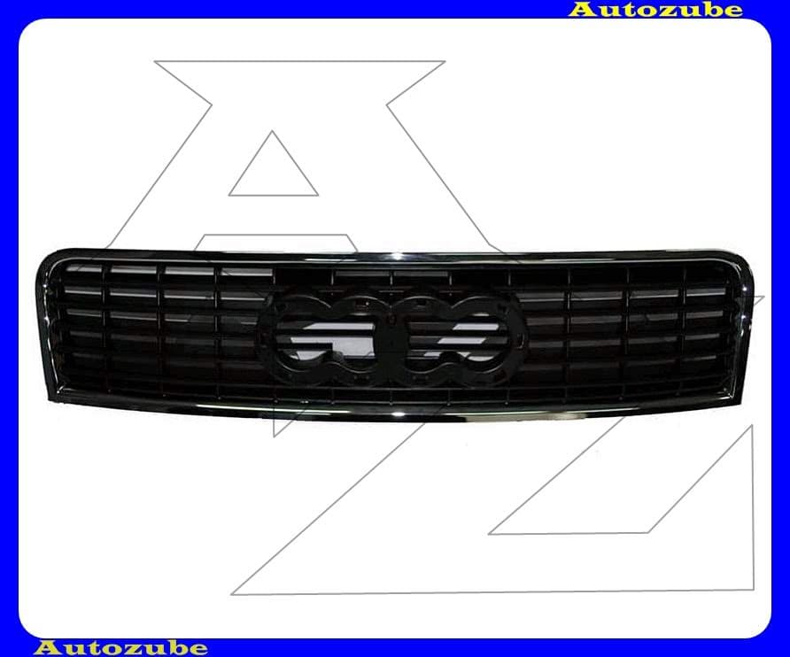 Hűtődíszrács fekete, krómkerettel