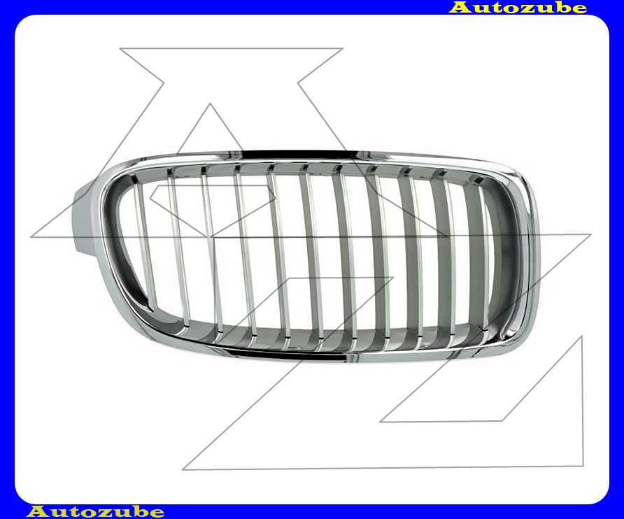 Hűtődíszrács jobb, krómkerettel, ezüst bordákkal Hűtődíszrács jobb, krómkerettel, ezüst bordákkal