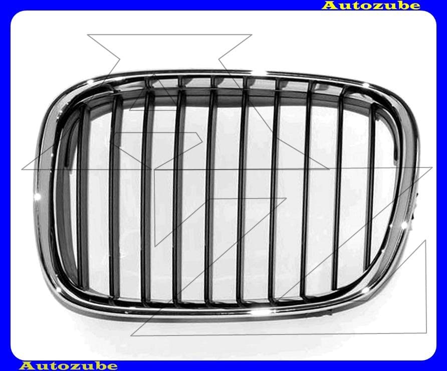 Hűtődíszrács bal, krómkerettel, fekete bordákkal (kivéve: 535i, 540i) /RENDELÉSRE/