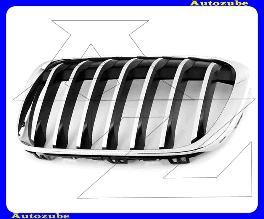 Hűtődíszrács bal, krómkerettel, króm-titánfekete bordákkal Hűtődíszrács bal, krómkerettel, króm-titánfekete bordákkal