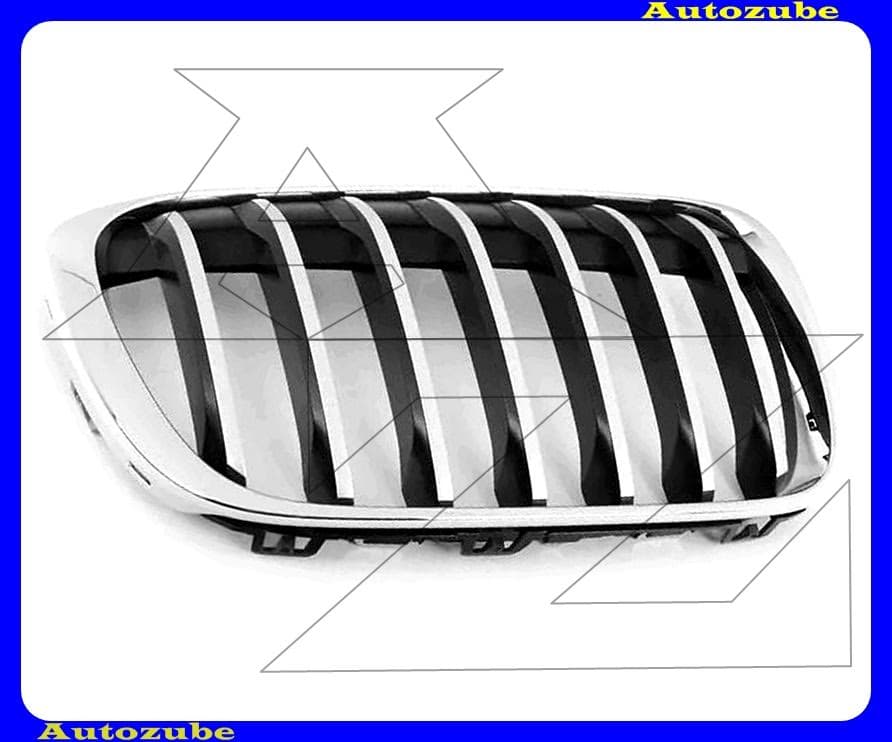 Hűtődíszrács jobb, krómkerettel, króm-titánfekete bordákkal Hűtődíszrács jobb, krómkerettel, króm-titánfekete bordákkal