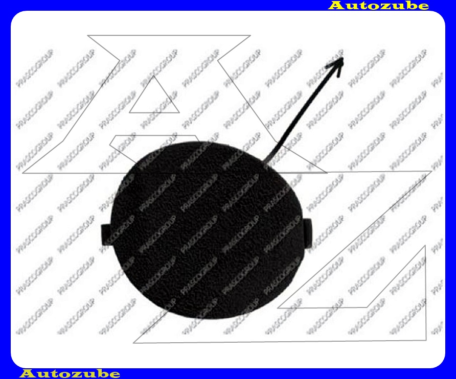 Első lökhárító vonószemtakaró, fekete Első lökhárító vonószemtakaró, fekete