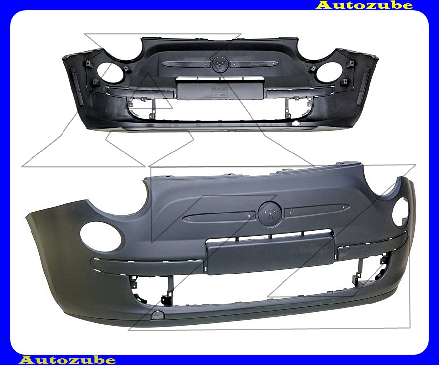 Első lökhárító alapozott, díszléclyukas Első lökhárító alapozott, díszléclyukas
