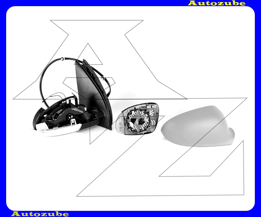 Visszapillantó tükör jobb, elektromos, fűthető-domború tükörlappal, fényezhető borítással, irányjelzővel Visszapillantó tükör jobb, elektromos, fűthető-domború tükörlappal, fényezhető borítással, irányjelzővel