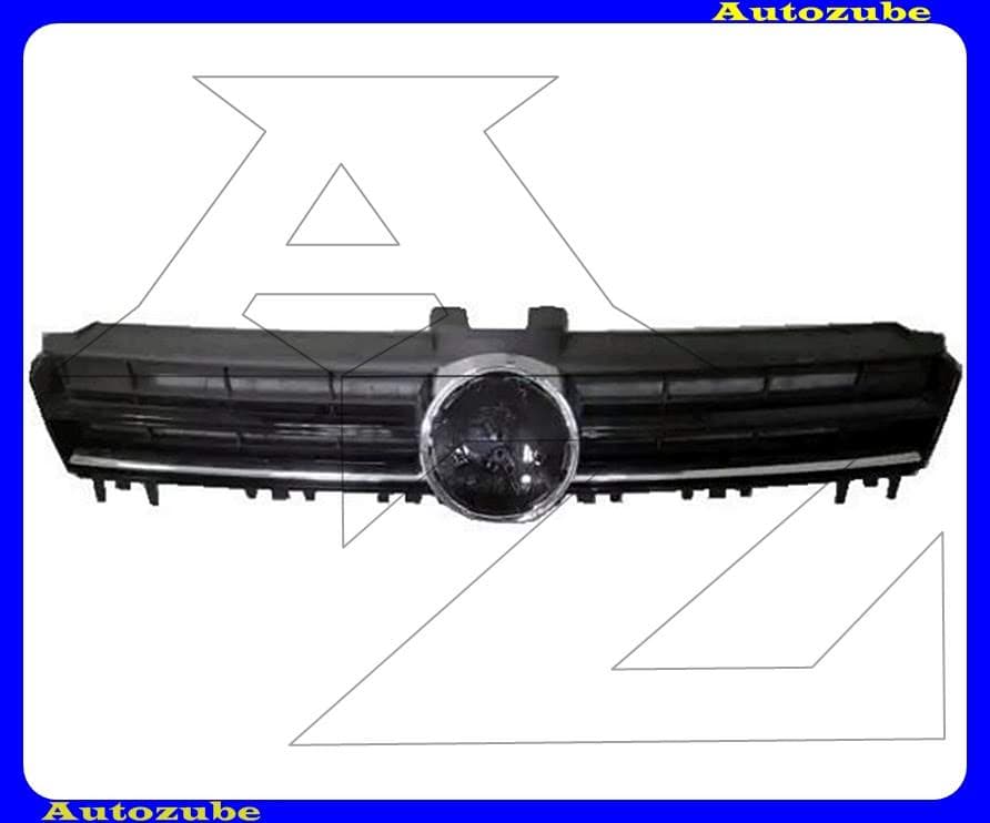 Hűtődíszrács króm díszléccel és króm házzal, embléma nélkül. Hűtődíszrács króm díszléccel és króm házzal, embléma nélkül.