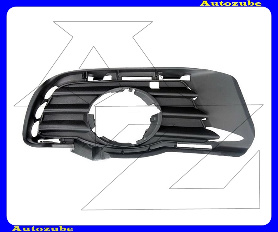 Első lökhárító rács jobb ködlámpás, fekete Első lökhárító rács jobb ködlámpás, fekete