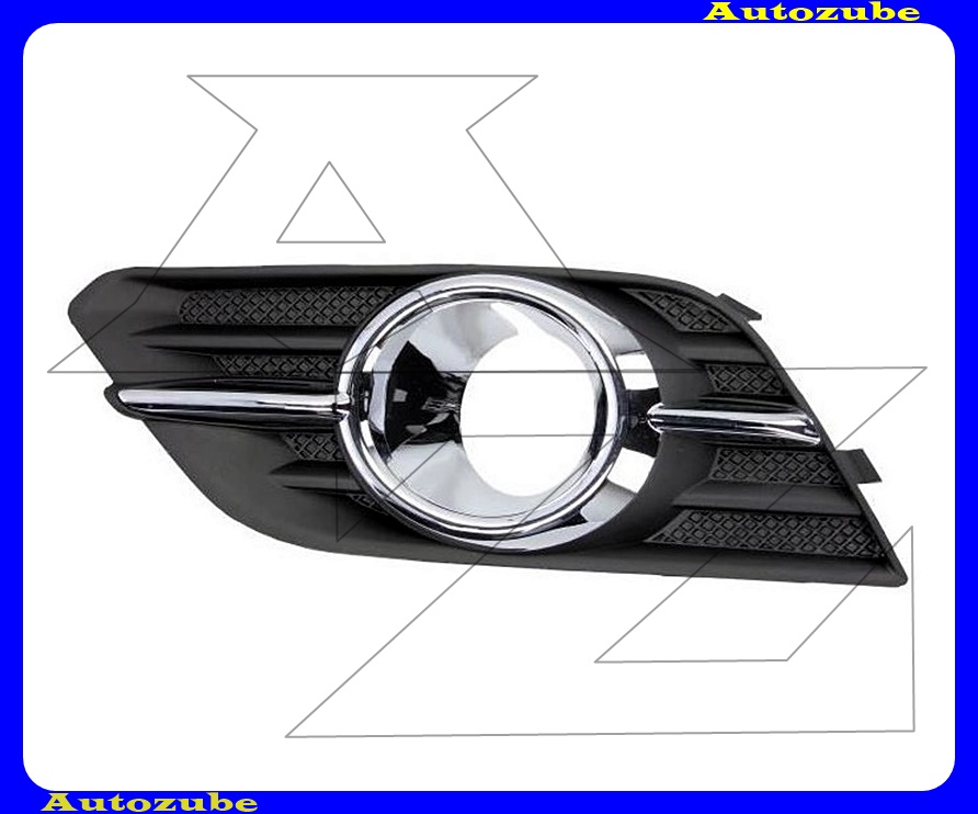 Első lökhárító rács bal, ködlámpás, krómkerettel és krómdíszléccel. Első lökhárító rács bal, ködlámpás, krómkerettel és krómdíszléccel.