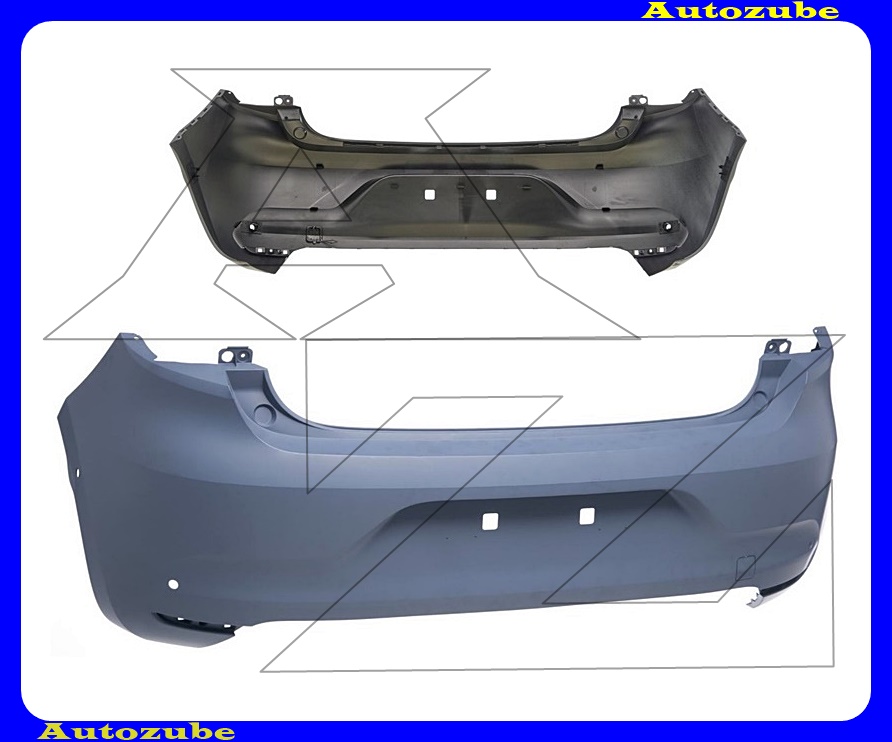 Hátsó lökhárító alapozott, 4 szenzoros Hátsó lökhárító alapozott, 4 szenzoros